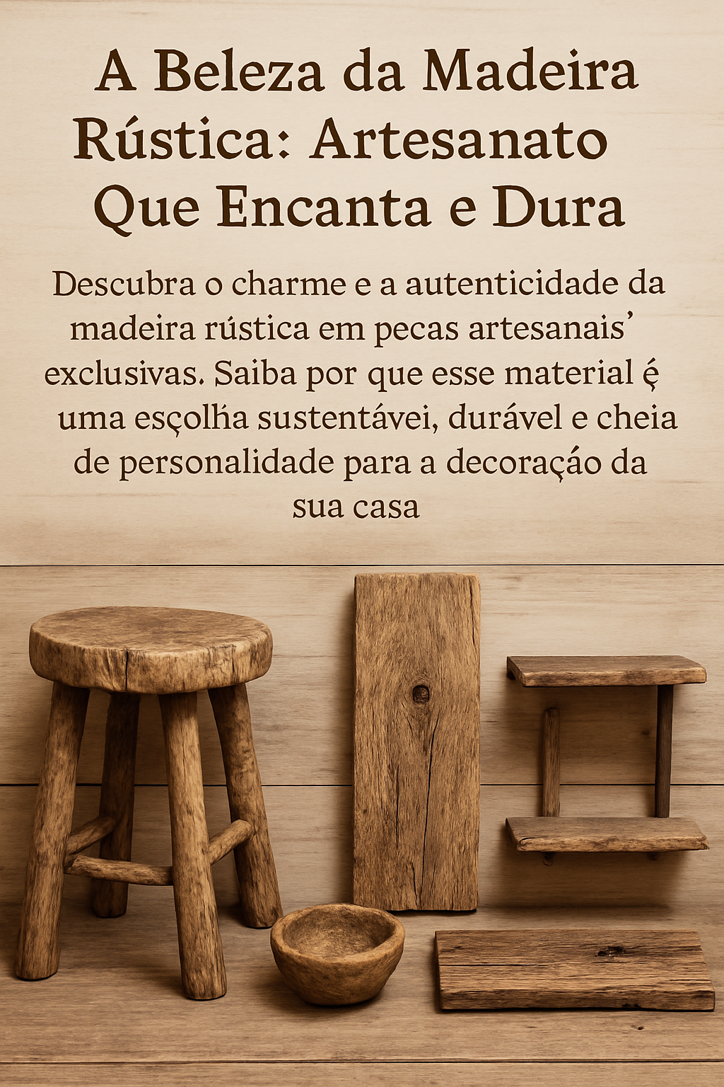 A Beleza da Madeira Rústica: Artesanato Que Encanta e Dura